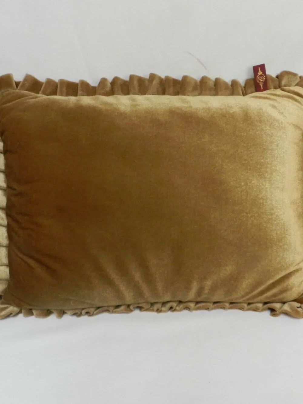 Serendipity Demask Throw Pillow Set 3 w/ tassels orange brown velvet back Decor